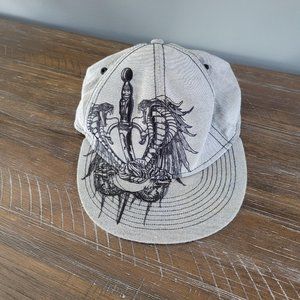 EXPLICIT Large / Xtra Large Skateboard Cap Sword/Serpents Gray Black